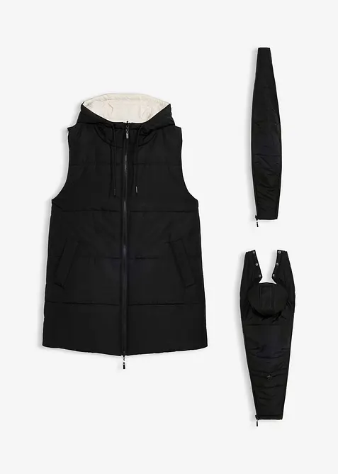 Gilet prémaman 4 in 1 foderato e double face con inserto babywearing, bonprix