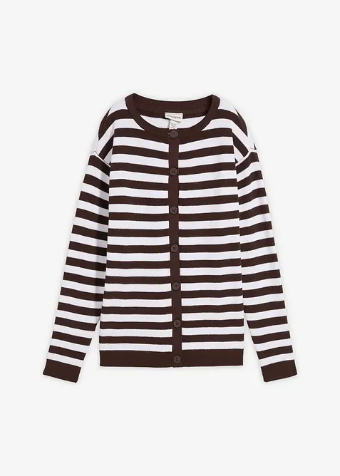 Cardigan girocollo in filato fine, bonprix