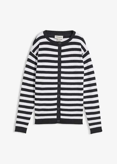 Cardigan girocollo in filato fine, bonprix