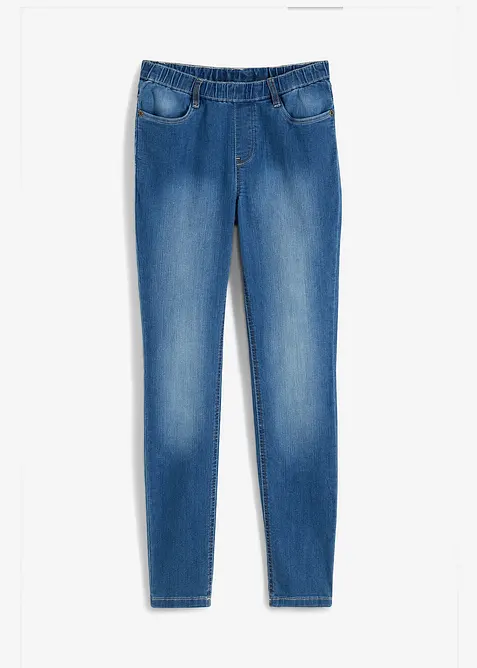 Jeggings skinny con cinta comoda, vita media, bonprix