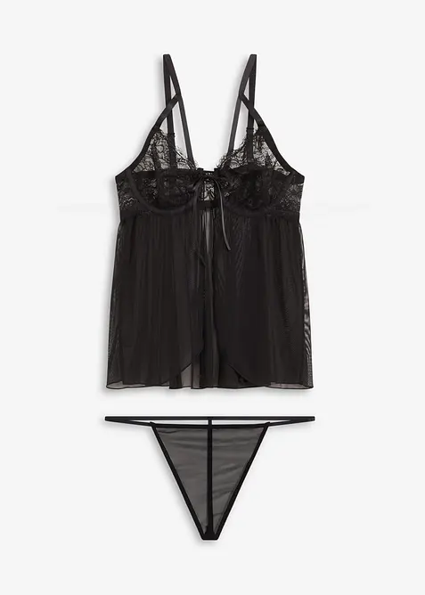 Baby-doll e perizoma (set 2 pezzi), bonprix