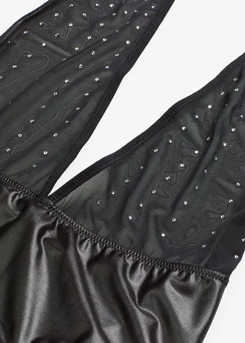 Body con perizoma e glitter, bonprix
