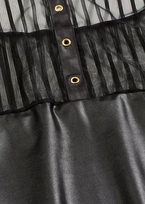 Mini abito effetto bagnato con collarino, bonprix