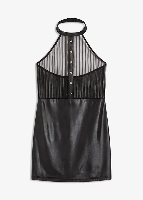 Mini abito effetto bagnato con collarino, bonprix