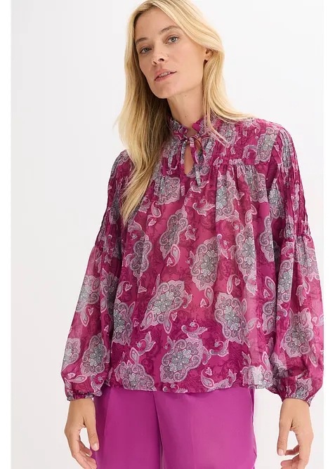 Tunica di chiffon con fantasia paisley, bonprix