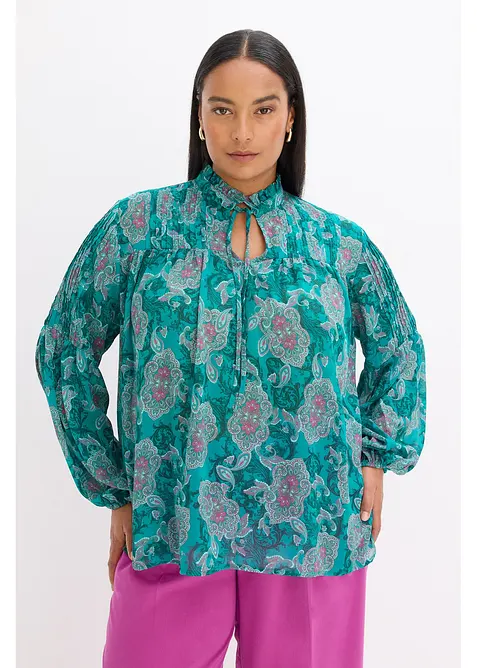 Tunica di chiffon con fantasia paisley, bonprix