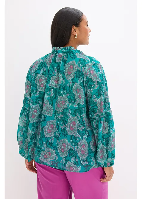 Tunica di chiffon con fantasia paisley, bonprix