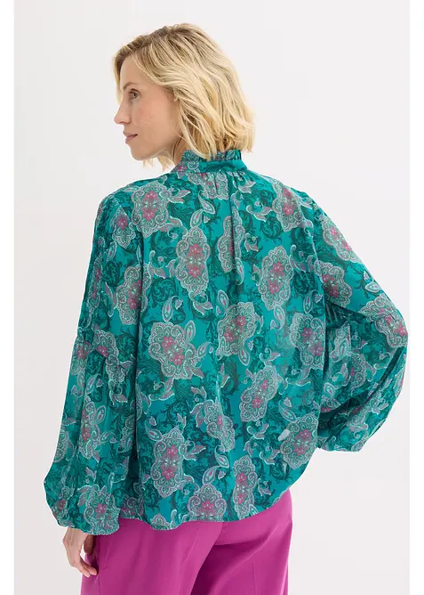 Tunica di chiffon con fantasia paisley, bonprix
