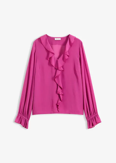 Blusa con volant, bonprix