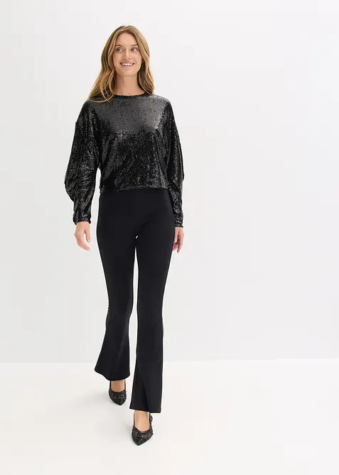 Leggings in punto di Roma comodo, bonprix