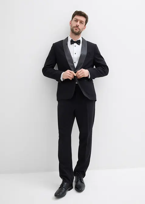 Camicia e papillon in puro cotone, regular fit (set 2 pezzi), bonprix