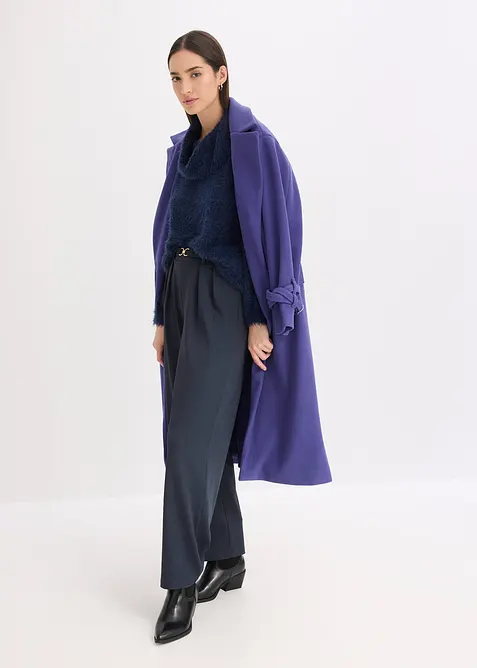 Maglione a collo alto in morbido filato effetto piume, bonprix