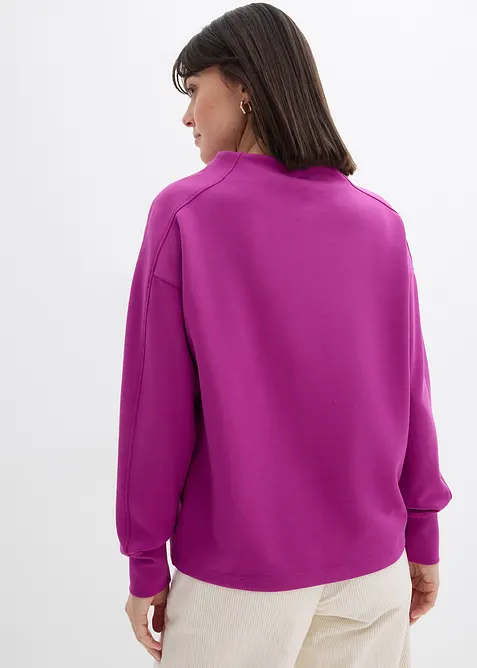 Felpa overzize effetto neoprene, bonprix