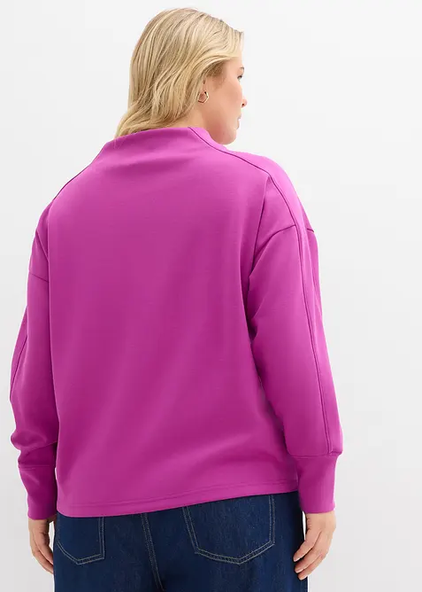 Felpa overzize effetto neoprene, bonprix