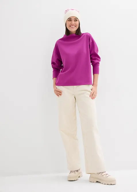 Felpa overzize effetto neoprene, bonprix