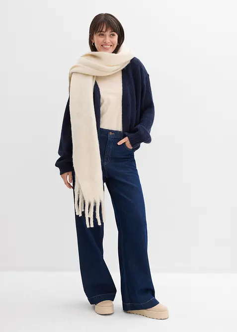 Cardigan oversize corto in filato grosso, bonprix