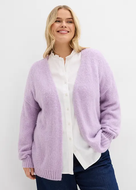 Cardigan oversize a maglia grossa, bonprix