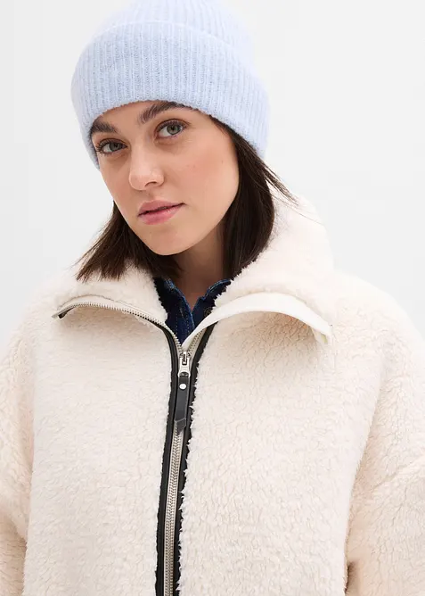 Giacca oversize in pile teddy, bonprix