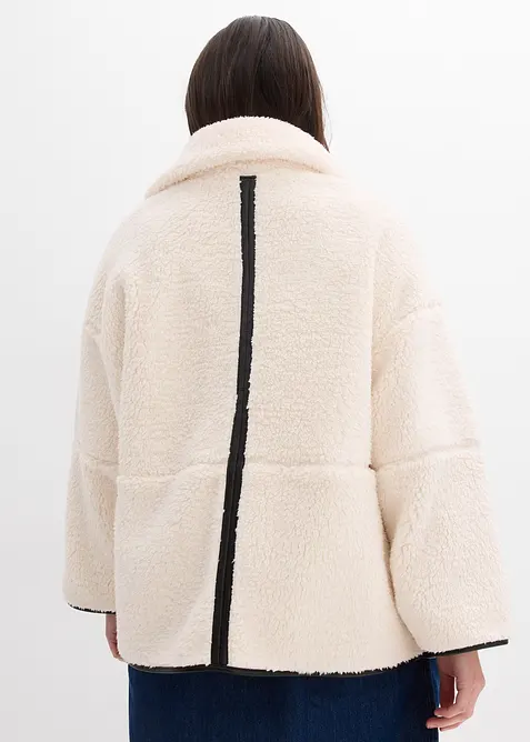 Giacca oversize in pile teddy, bonprix