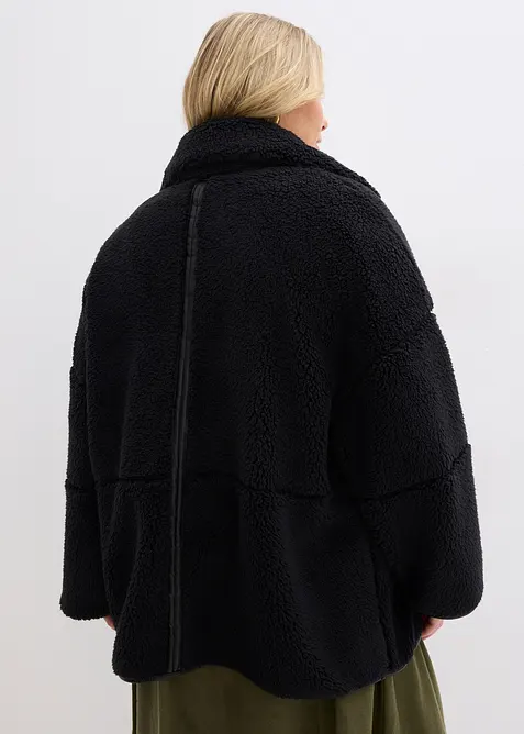 Giacca oversize in pile teddy, bonprix