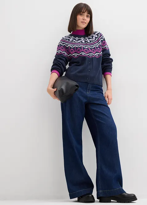 Cardigan norvegese oversize, bonprix