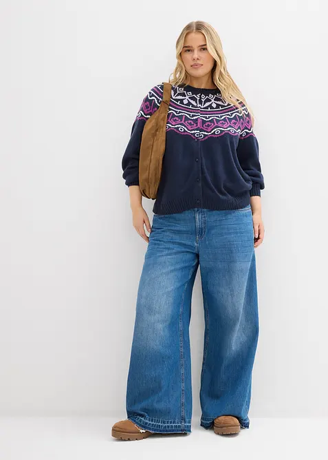 Cardigan norvegese oversize, bonprix