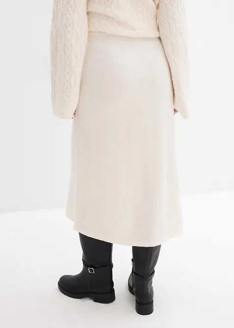 Gonna midi in misto viscosa morbido, bonprix