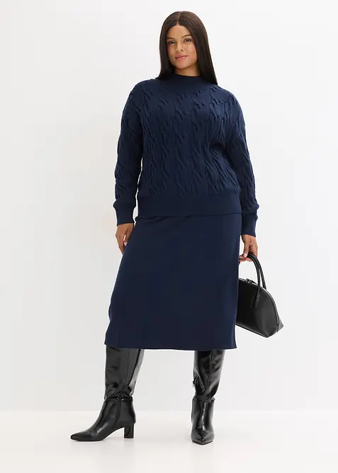 Maglione oversize in misto viscosa morbido, bonprix