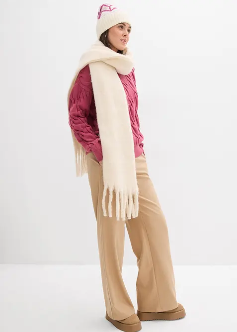 Maglione oversize in misto viscosa morbido, bonprix