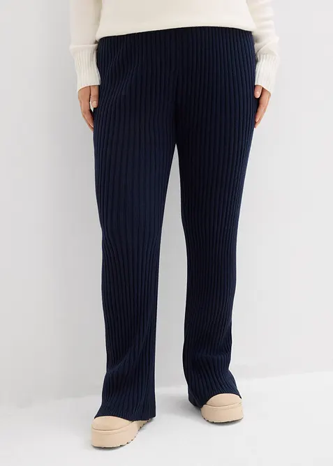 Pantaloni in maglia di soffice misto viscosa, bonprix