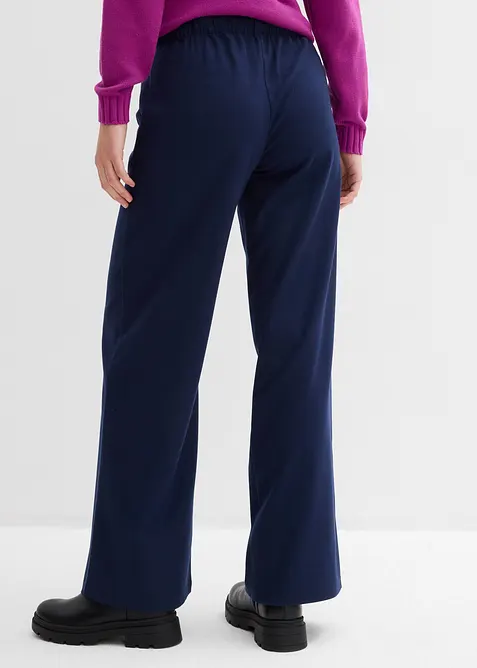 Pantaloni effetto lana con elastico in vita, bonprix