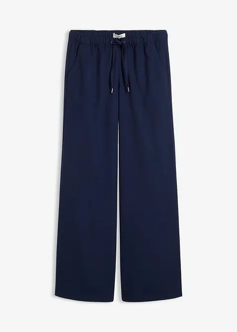Pantaloni effetto lana con elastico in vita, bonprix