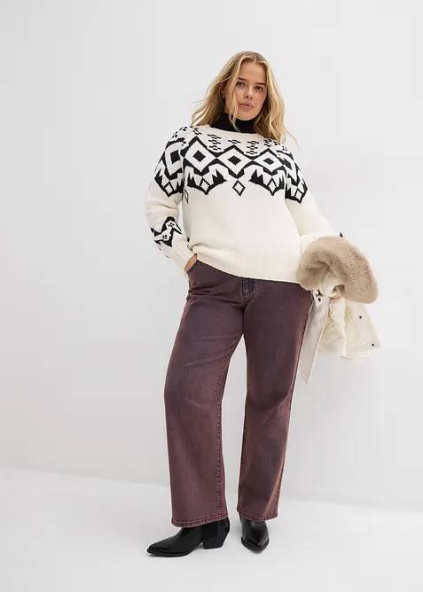 Maglione norvegese oversize, bonprix