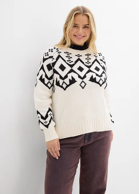 Maglione norvegese oversize, bonprix