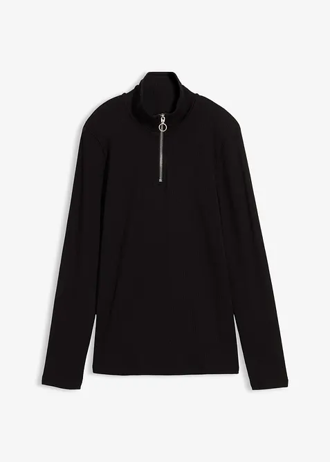 Maglia a costine in misto viscosa morbido, bonprix
