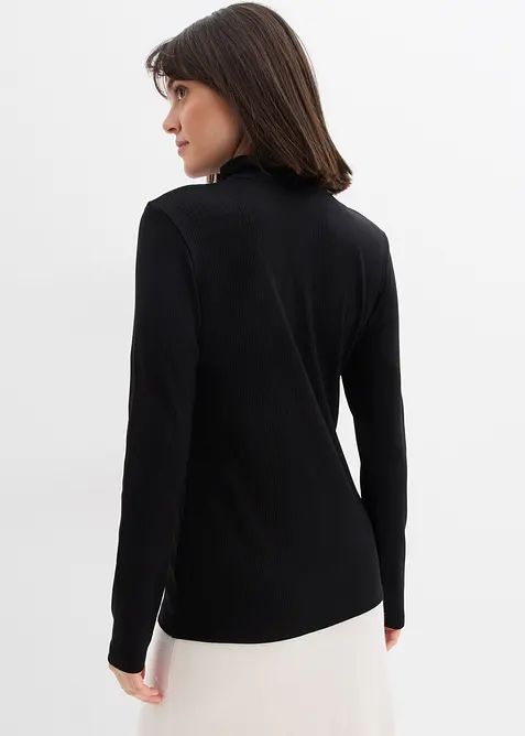Maglia a costine in misto viscosa morbido, bonprix