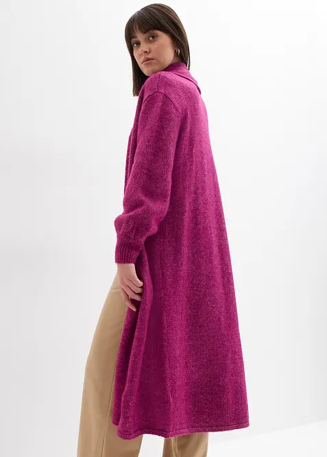 Maxi cardigan con effetto peloso, bonprix