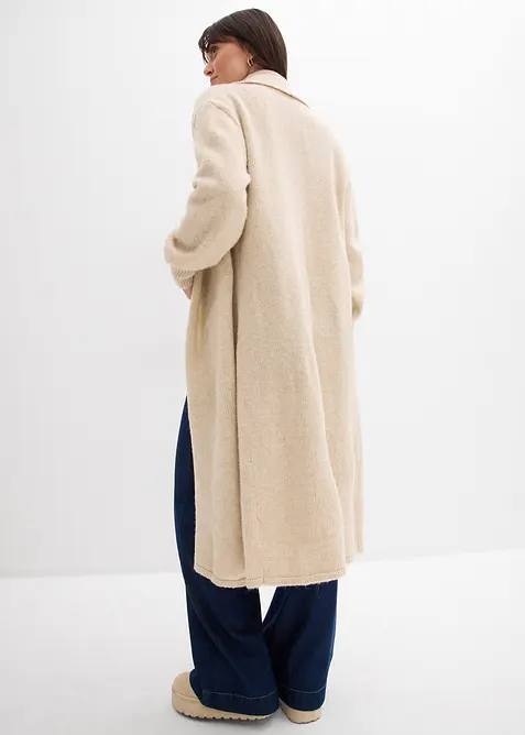 Maxi cardigan con effetto peloso, bonprix