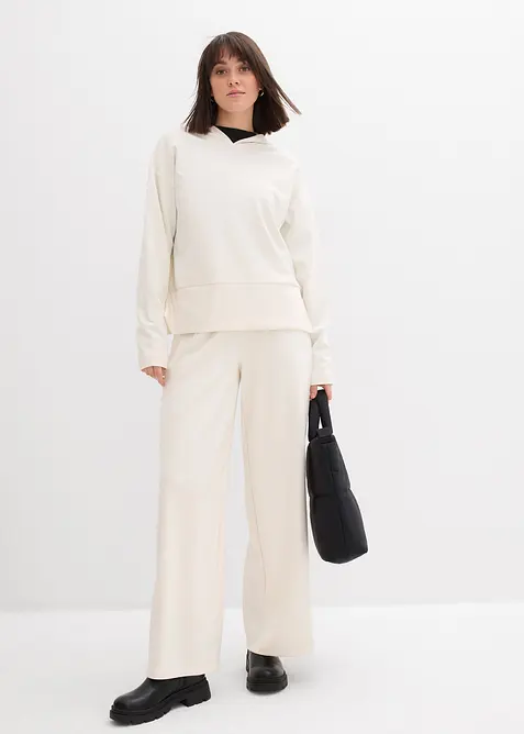 Pantaloni larghi in morbido punto di Roma, bonprix