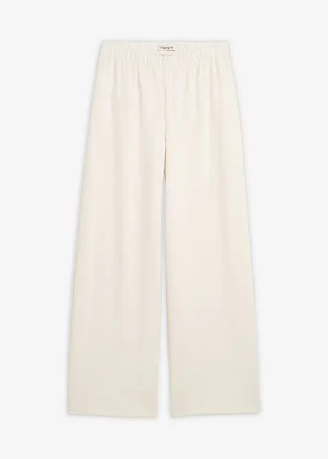 Pantaloni larghi in morbido punto di Roma, bonprix