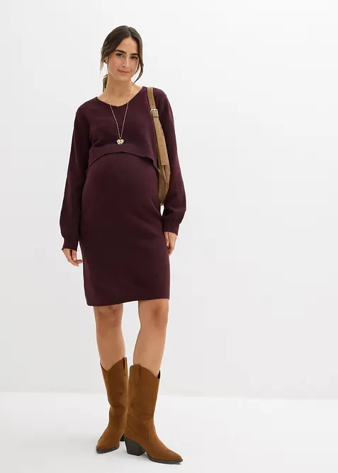 Completo prémaman in maglia (maglione e gonna), bonprix