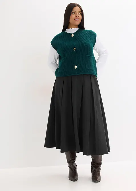 Gilet in maglia con bottoni decorativi, bonprix