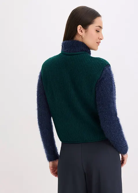 Gilet in maglia con bottoni decorativi, bonprix