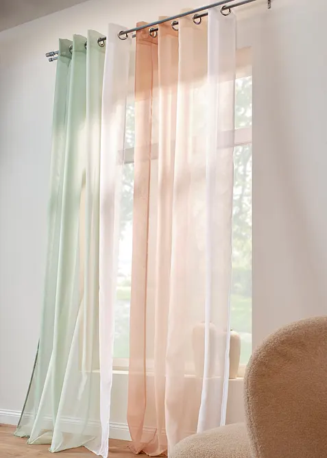 Tenda con poliestere riciclato e colori sfumati (pacco da 2), bonprix