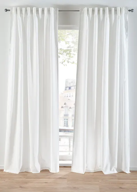 Tenda semitrasparente in materiale riciclato (pacco da 2), bonprix