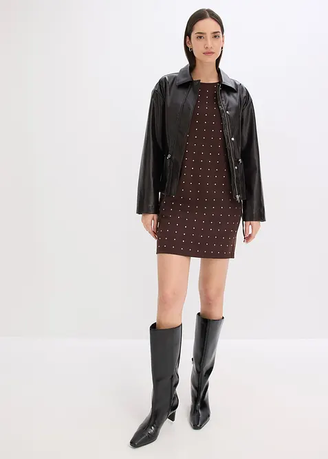 Abito di jersey con strass, bonprix