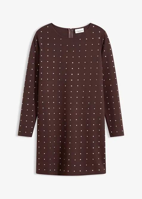 Abito di jersey con strass, bonprix