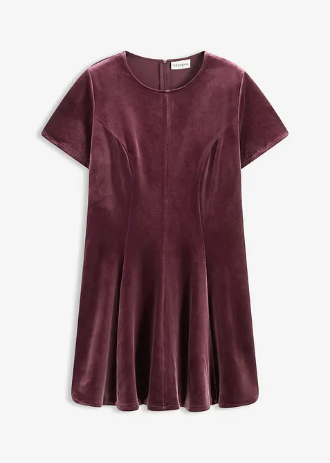 Miniabito in velluto morbido, bonprix