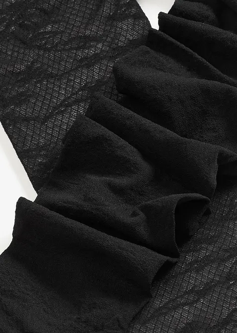 Collant con motivo a rete floreale, bonprix