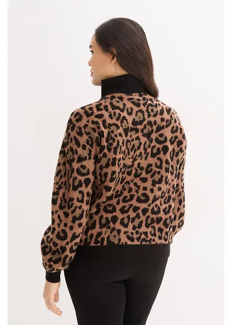 Maglione con mezza zip, bonprix